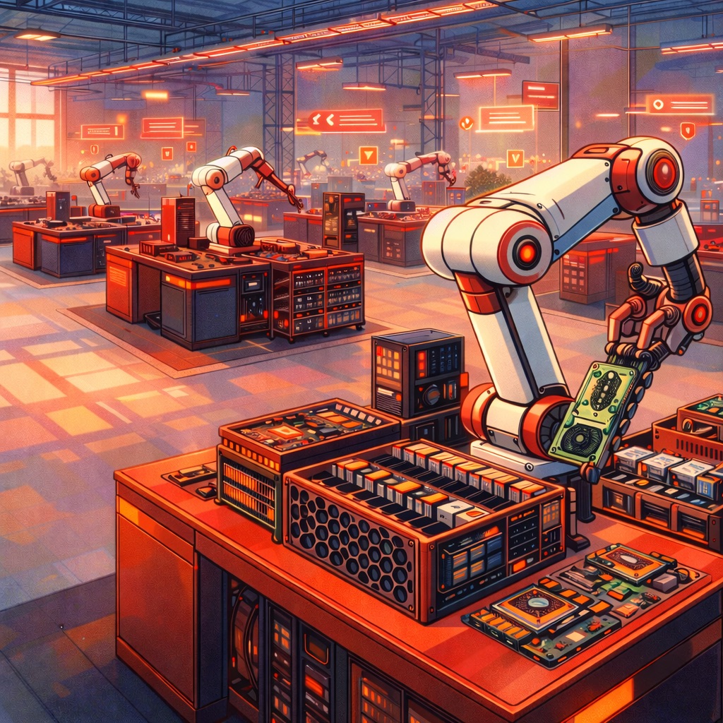 An Industrial Next robotic work cell on a production line
